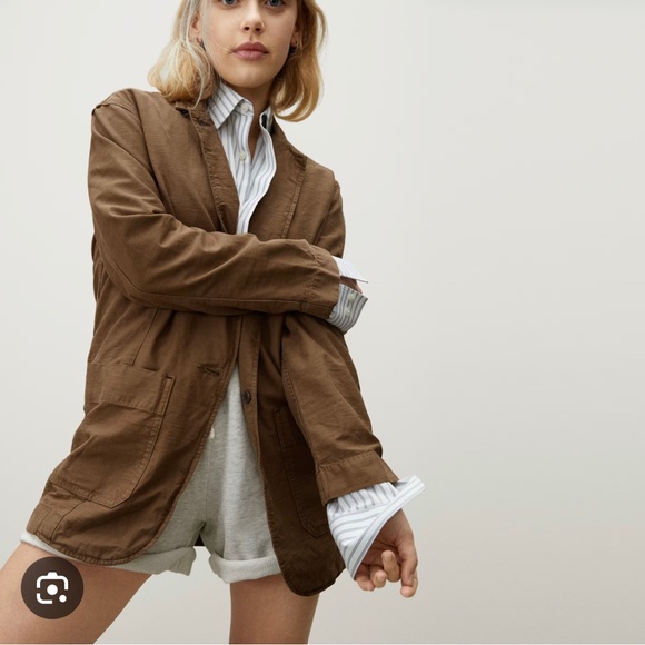 Everlane Fatigue Blazer in Bay Leaf - Picture 3 of 6